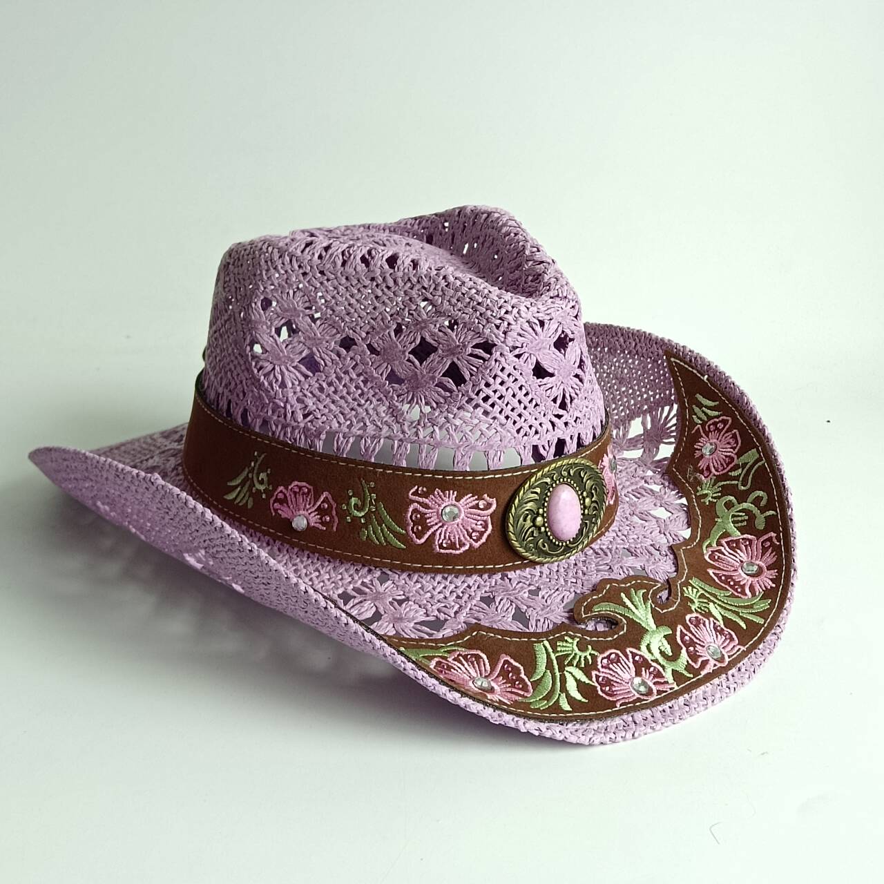 Women Hollow Crochet Western C - Cowboy Hat Straw review and price