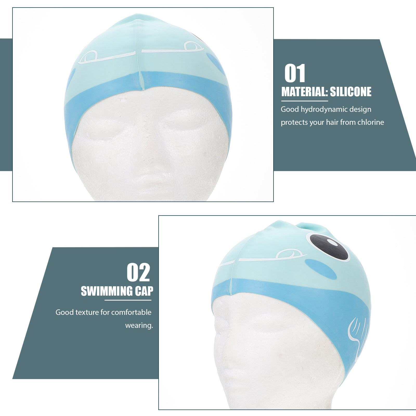 Kids Silicone Swim Cap with Ex - Swim Hat Silicone review and price
